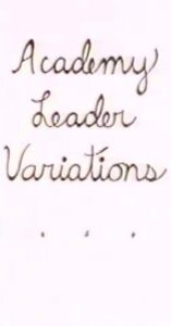 Academy Leader Variations 1987 one on netflix