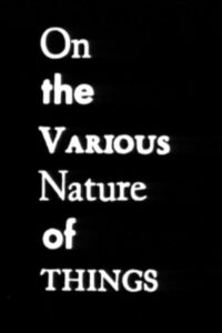 On the Various Nature of Things 1996 one on netflix